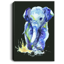 Elephant Canvas - Baby Elephant Walking On Water Cute Elephant Walk Canvas Wall Art Decor