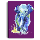 Elephant Canvas - Baby Elephant Walking On Water Cute Elephant Walk Canvas Wall Art Decor