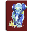 Elephant Canvas - Baby Elephant Walking On Water Cute Elephant Walk Canvas Wall Art Decor