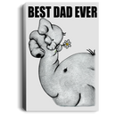 Elephant Canvas - Best Dad Ever Elephant Canvas Wall Art Decor