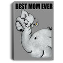 Elephant Canvas - Best Mom Ever Elephant Canvas Wall Art Decor
