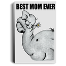Elephant Canvas - Best Mom Ever Elephant Canvas Wall Art Decor