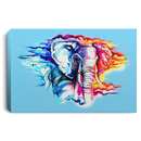Elephant Canvas - Colorful Elephant In Wild Hot And Cold Elephant Canvas Wall Art Decor Elephants - CANLA75 - CustomCat