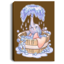 Elephant Canvas - Cute Baby Elephant Bathing Enjoy Elephant In Bathtub Canvas Wall Art Decor