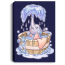 Elephant Canvas - Cute Baby Elephant Bathing Enjoy Elephant In Bathtub Canvas Wall Art Decor