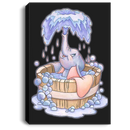 Elephant Canvas - Cute Baby Elephant Bathing Enjoy Elephant In Bathtub Canvas Wall Art Decor