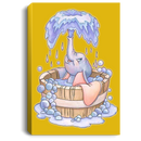 Elephant Canvas - Cute Baby Elephant Bathing Enjoy Elephant In Bathtub Canvas Wall Art Decor