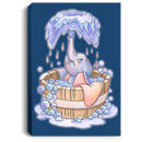Elephant Canvas - Cute Baby Elephant Bathing Enjoy Elephant In Bathtub Canvas Wall Art Decor