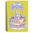 Elephant Canvas - Cute Baby Elephant Bathing Enjoy Elephant In Bathtub Canvas Wall Art Decor