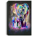 Elephant Canvas - Elephant And Baby Walking In Wild Elephant Cute Canvas Wall Art Decor
