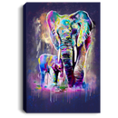 Elephant Canvas - Elephant And Baby Walking In Wild Elephant Cute Canvas Wall Art Decor