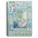 Elephant Canvas - The Sound Of My Heart From The Inside Elephant Family Canvas Wall Art Decor Elephants - CANPO75 - CustomCat