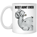Elephant Coffee Mug Best Aunt Ever Elephant 11oz - 15oz White Mug