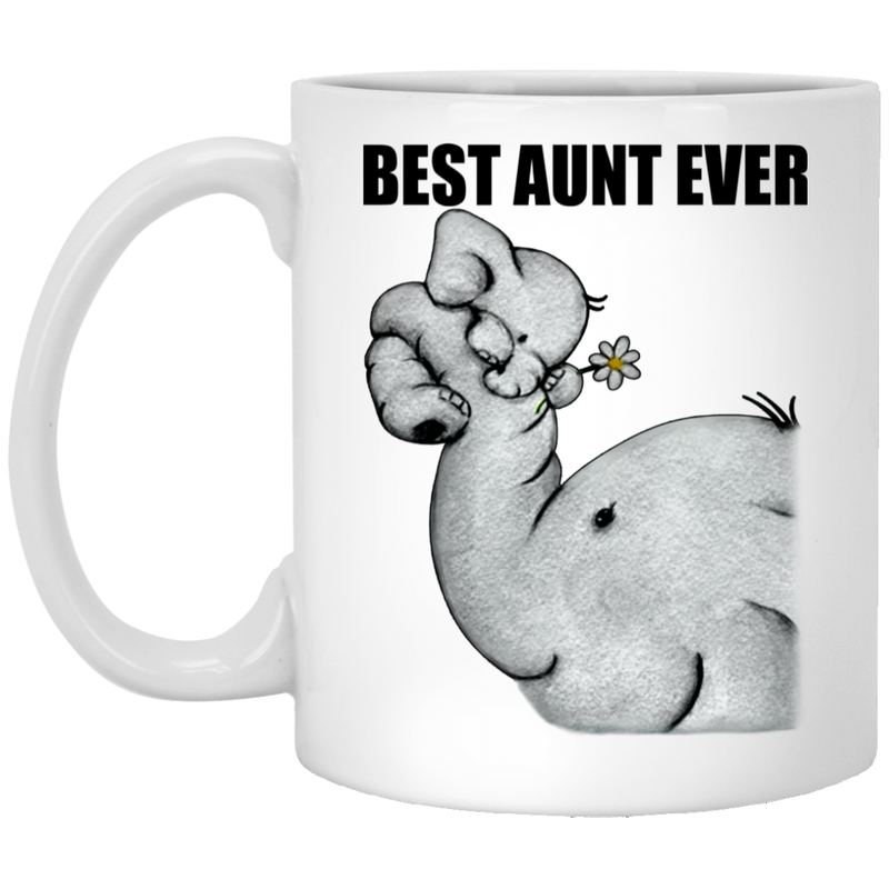 Elephant Coffee Mug Best Aunt Ever Elephant 11oz - 15oz White Mug