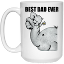 Elephant Coffee Mug Best Dad Ever Elephant 11oz - 15oz White Mug CustomCat