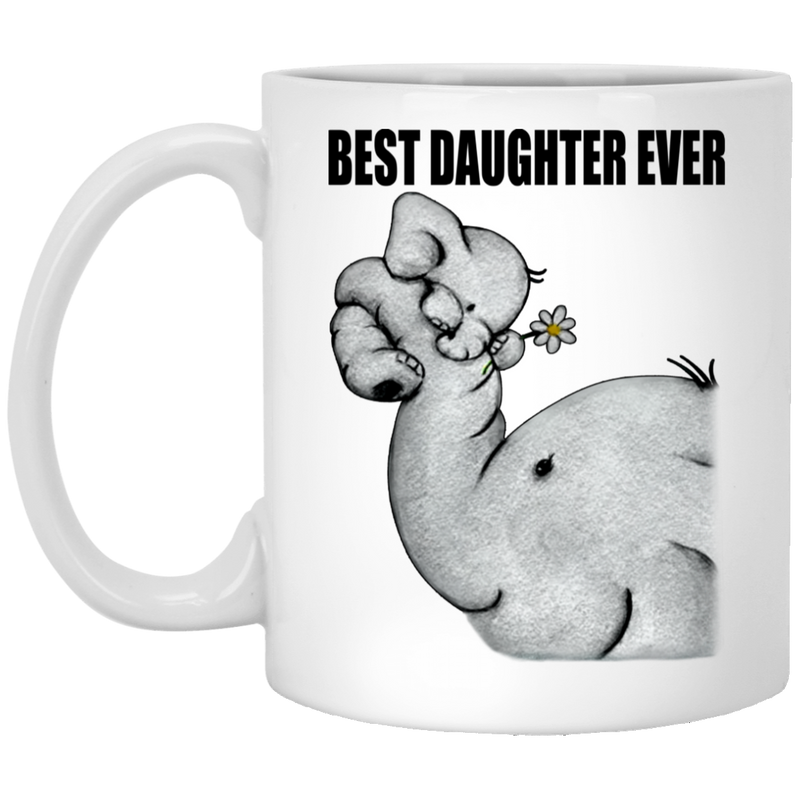 Elephant Coffee Mug Best Daughter Ever Elephant 11oz - 15oz White Mug CustomCat