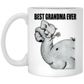 Elephant Coffee Mug Best Grandma Ever Elephant 11oz - 15oz White Mug CustomCat