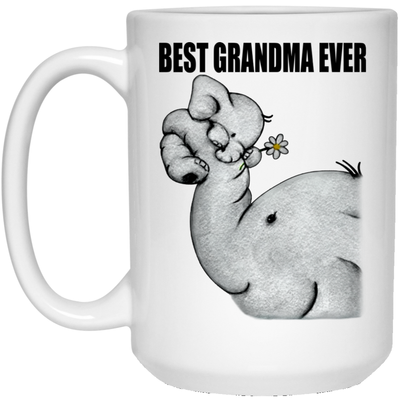 Elephant Coffee Mug Best Grandma Ever Elephant 11oz - 15oz White Mug CustomCat