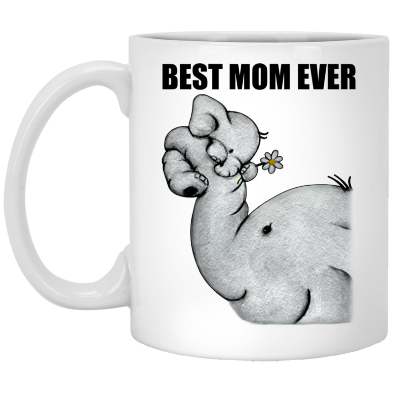 Elephant Coffee Mug Best Mom Ever Elephant 11oz - 15oz White Mug CustomCat