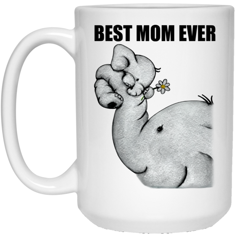 Elephant Coffee Mug Best Mom Ever Elephant 11oz - 15oz White Mug CustomCat