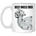 Elephant Coffee Mug Best Uncle Ever Elephant 11oz - 15oz White Mug CustomCat