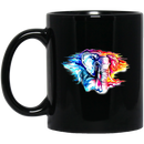 Elephant Coffee Mug Colorful Elephant In Wild Hot And Cold Elephant 11oz - 15oz Black Mug CustomCat