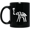 Elephant Coffee Mug Elephant Gift 11oz - 15oz Black Mug CustomCat