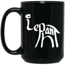 Elephant Coffee Mug Elephant Gift 11oz - 15oz Black Mug CustomCat
