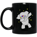 Elephant Coffee Mug Funny Dancing Dabbing Elephant With Sunglasses Puzzle Awareness Day Gift 11oz - 15oz Black Mug CustomCat