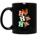 Elephant Coffee Mug Ho Ho Ho Elephant Christmas 11oz - 15oz Black Mug CustomCat