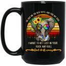 Elephant Coffee Mug I Want To Get Lost In Your Rock And Roll And Drift Away Hippie Elephant 11oz - 15oz Black Mug CustomCat