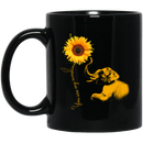 Elephant Coffee Mug I Want To Get Lost In Your Rock And Roll And Drift Away Hippie Elephant 11oz - 15oz Black Mug CustomCat