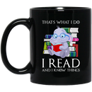 Elephant Coffee Mug That's What I Do I Read And I Know Things Cute Baby Elephant Gift 11oz - 15oz Black Mug CustomCat