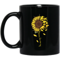Elephant Coffee Mug You Are My Sunshine Sunflowers Elephants 11oz - 15oz Black Mug CustomCat