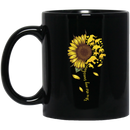 Elephant Coffee Mug You Are My Sunshine Sunflowers Elephants 11oz - 15oz Black Mug CustomCat