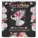 Elephant Shower Curtains Beautiful Autism Baby Elephant With Flower For Bathroom Decor