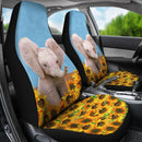 Elephant Sunflower Car Seat Cover Seat Set Of 2