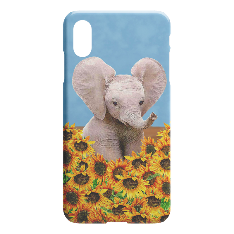 Elephant Sunflower iPhone Case
