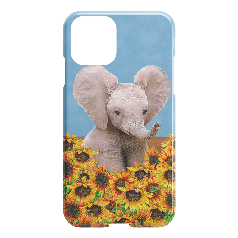 Elephant Sunflower iPhone Case