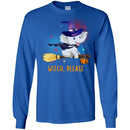 Elephant T-Shirt Baby Witch Elephant Flying Please Riding Broom Pumpkin Halloween Gift Tee Shirt CustomCat