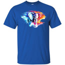 Elephant T-Shirt Colorful Elephant In Wild Hot And Cold Elephant Tee Shirt CustomCat