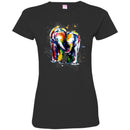 Elephant T-Shirt Colorful Elephant Walking Baby Elephant Lean On Me Elephant Calf Tee Shirt CustomCat