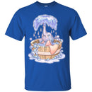 Elephant T-Shirt Cute Baby Elephant Bathing Enjoy Elephant In Bathtub Spraying Water Tee Shirt CustomCat