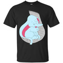 Elephant T-Shirt Cute Baby Elephant Sleep On Trunk White Elephant Big Ears Elephant Tee Shirt CustomCat