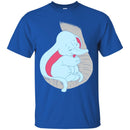Elephant T-Shirt Cute Baby Elephant Sleep On Trunk White Elephant Big Ears Elephant Tee Shirt CustomCat