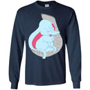 Elephant T-Shirt Cute Baby Elephant Sleep On Trunk White Elephant Big Ears Elephant Tee Shirt CustomCat