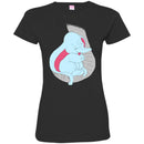 Elephant T-Shirt Cute Baby Elephant Sleep On Trunk White Elephant Big Ears Elephant Tee Shirt CustomCat