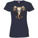 Elephant T-Shirt Cute Baby Elephant With Headphone Glasses Sitting Elephant Tee Shirt CustomCat