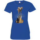 Elephant T-Shirt Elephant Baby Elephant Mature Elephant Water Surface Mammoth Fiction Tee Shirt CustomCat