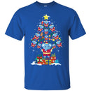 Elephant T-Shirt Elephant On Christmas Tree Led Light Bell Blue Elephant Gift Tee Shirt CustomCat